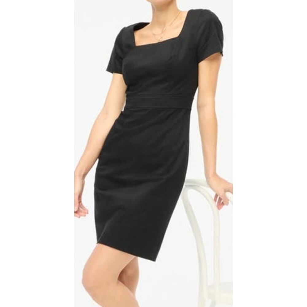 J Crew Tailored Sheath Short Sleeve Petite Mini Formal Dress US Women's 2P New